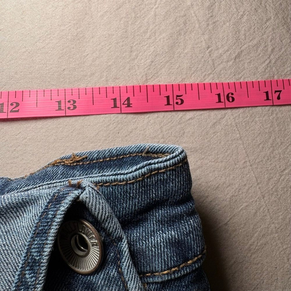 Women's WallFlower Blue Denim Distressed‎ Overall Shorts M - Picture 4 of 5